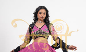 FULL FLAIR LEHENGA WITH RAJSTHANI ANGI BLOUSE AND BUTI WORK DUPATTA ##LC024