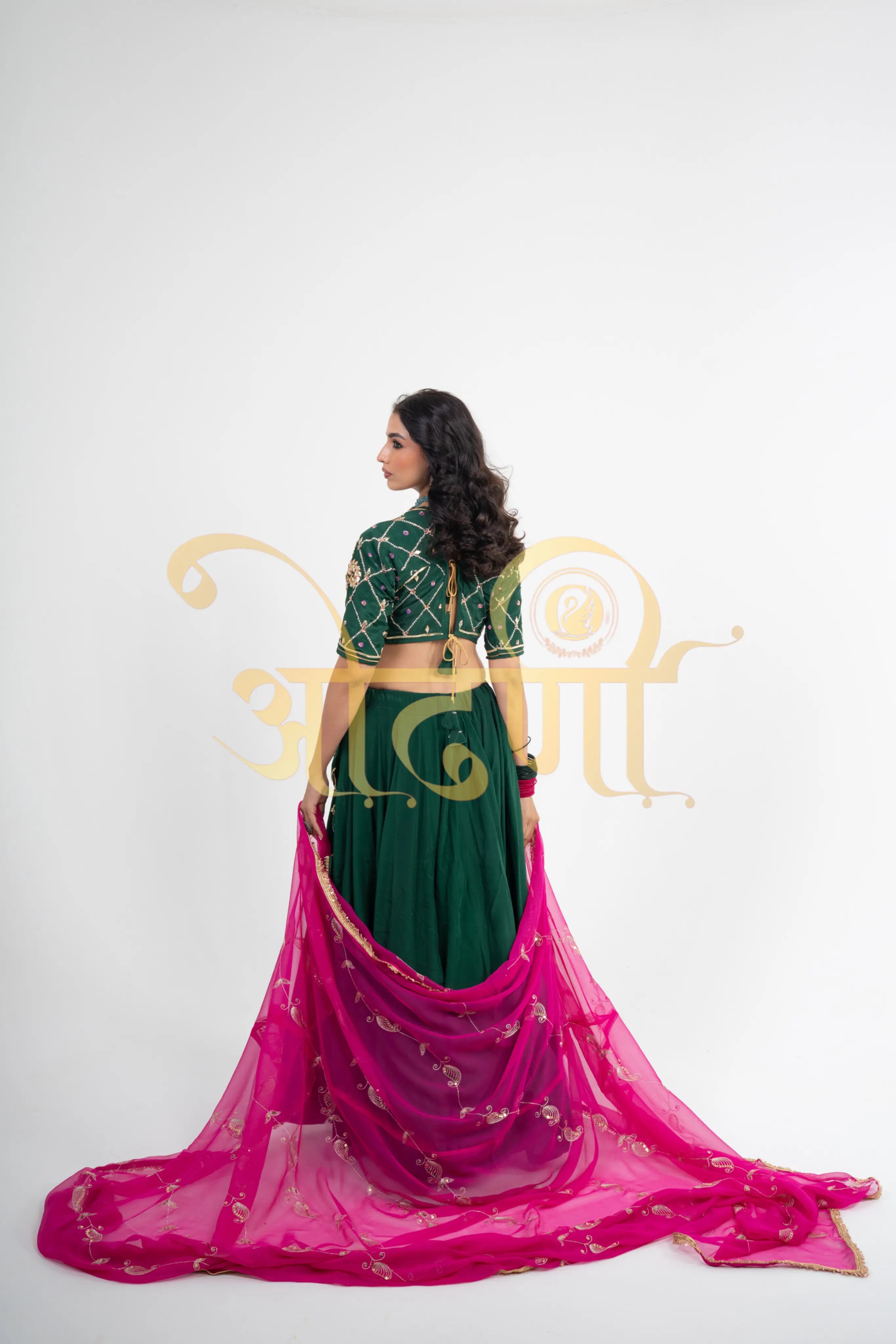 Full Flair Lehenga with Rajasthani Angi Blouse & Vintage Jaal Dupatta (PRE-BOOKING ITEM)