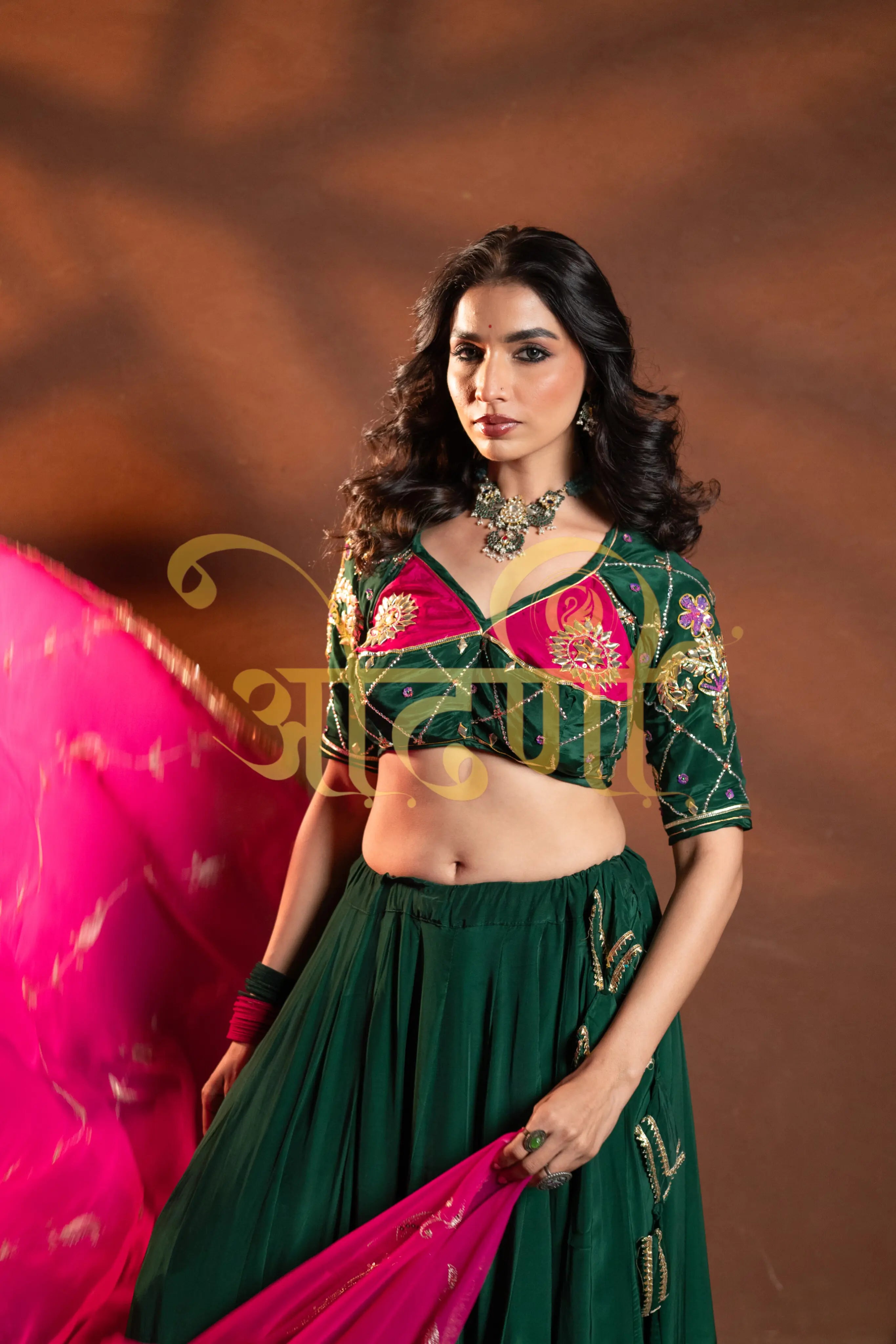 Full Flair Lehenga with Rajasthani Angi Blouse & Vintage Jaal Dupatta (PRE-BOOKING ITEM)