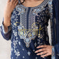 PLAZO 3-PEICE SUIT WITH SEQUENCE WORK AND DUPATTA ##SP098