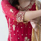 STRAIGHT FIT PAKISTHANI 3-PIECE SUIT WITH CONTRAST DUPATTA  ##SP0101