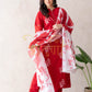 STRAIGHT FIT 3-PIECE SUIT WITH PRINTED DUPATTA ##SP099