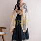 GIRLISH PATTERN ANARKALI 3-PIECE SUIT CONTRAST DUPATTA ##SP0102