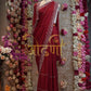 Royal Chinon Fabric Katdana & Jarkan Work Saree with heavy blouse neck border ##SR063