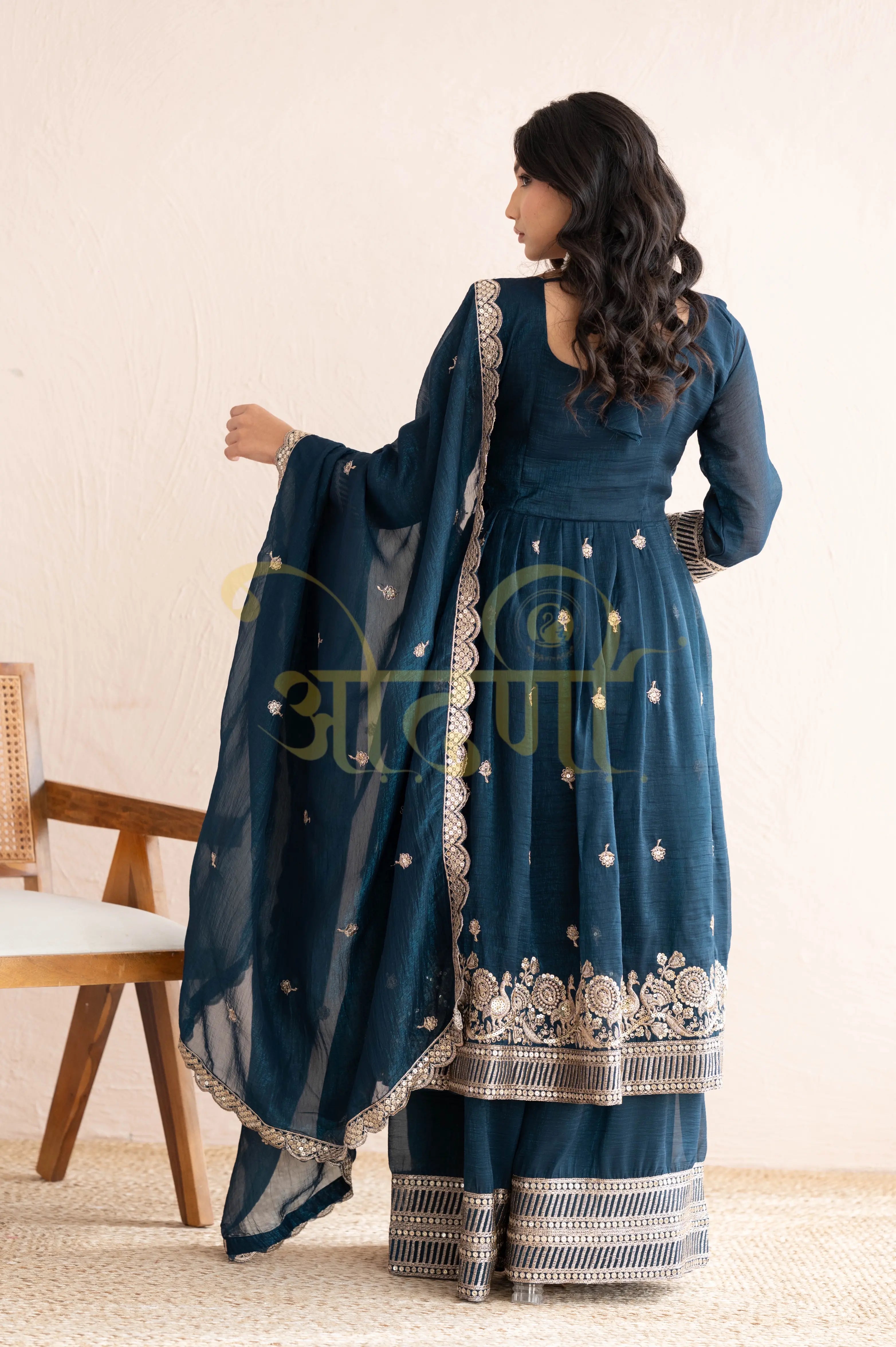 GEORGETTE FABRIC ANARKALI 3-PIECE SUIT WITH DUPATTA
