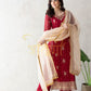 STRAIGHT FIT PAKISTHANI 3-PIECE SUIT WITH CONTRAST DUPATTA  ##SP0101