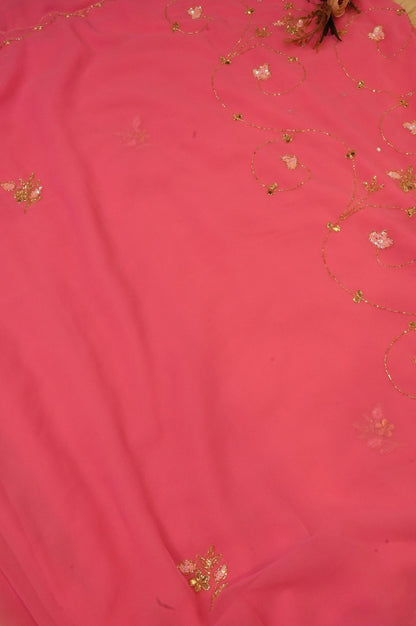 RAKHI SPECIAL HANDWORK SAREE WITH JAAL PATTERN AND SEUQENCE WORK (WITH BLOUSE) (6.15 MTR CUT) ##SR0237