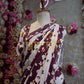 SUMMER SPECIAL ROYAL CHINON FABRIC SAREE WITH FLOWER PRINT ##SR012