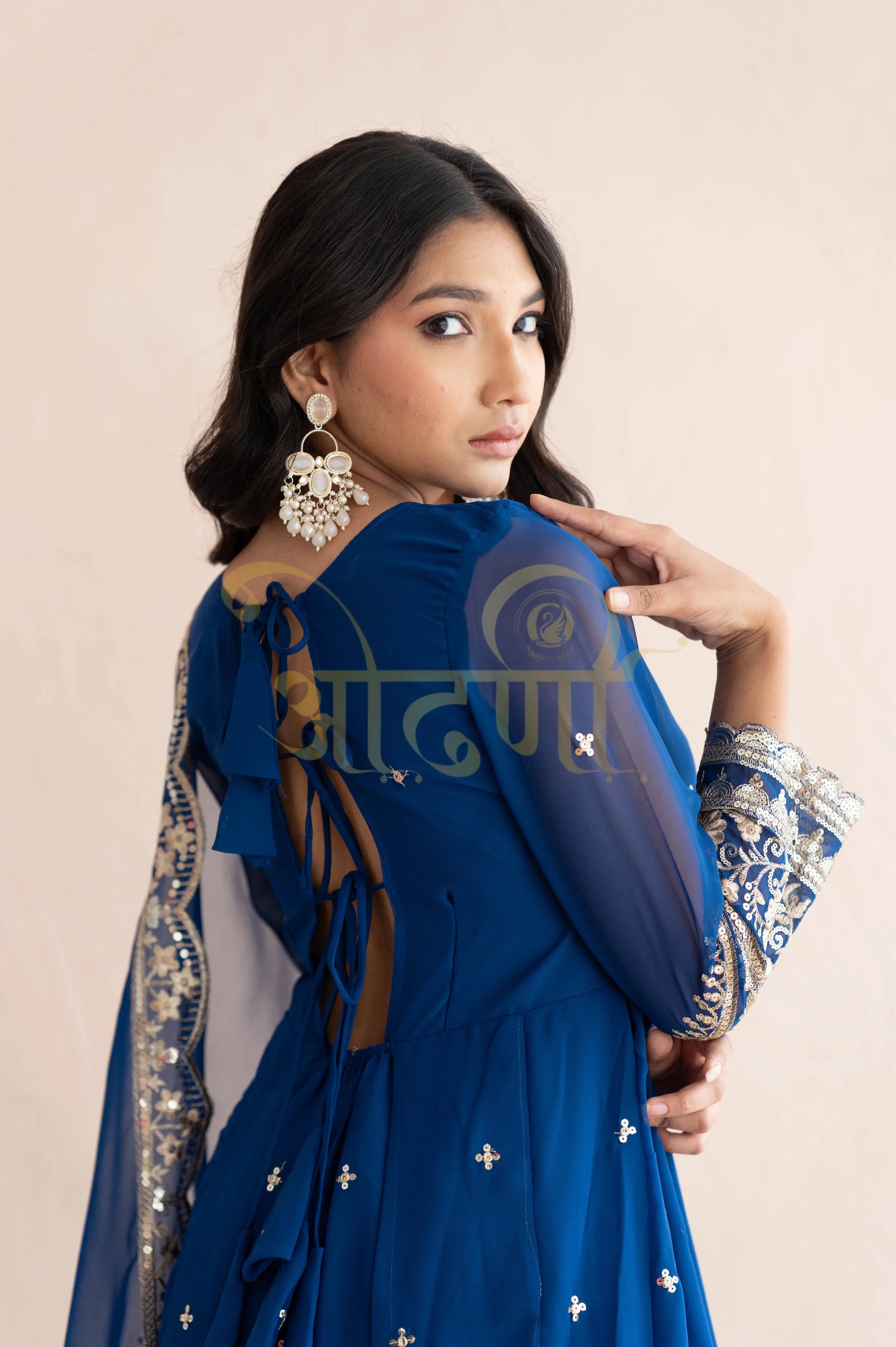 GEORGETTE FABRIC ANARKALI 3-PIECE SUIT WITH DUPATTA