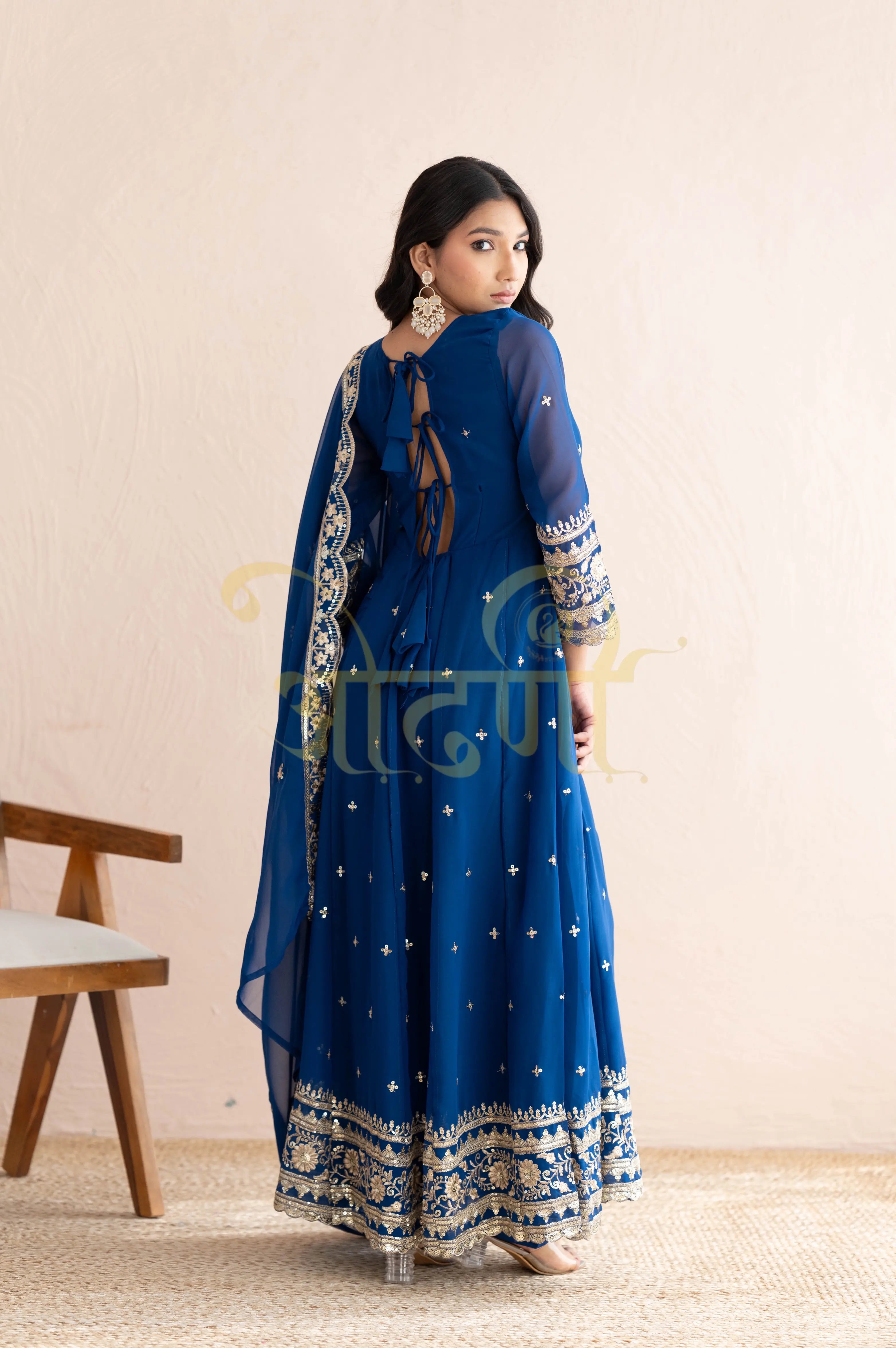 GEORGETTE FABRIC ANARKALI 3-PIECE SUIT WITH DUPATTA