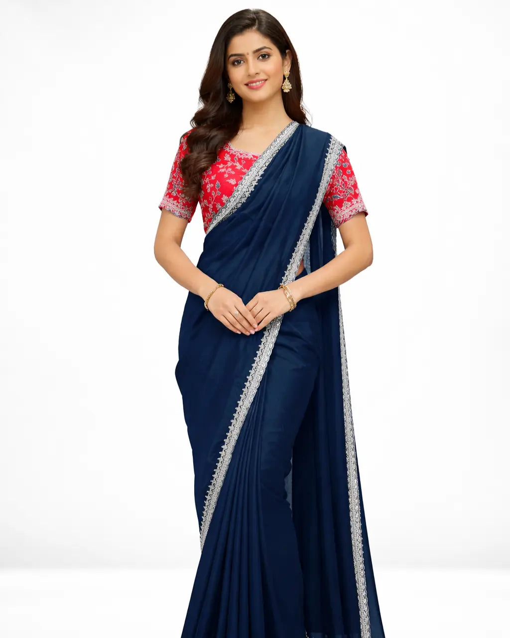Handwork Saree with Stitched Blouse, Sequence & Cutdana Work