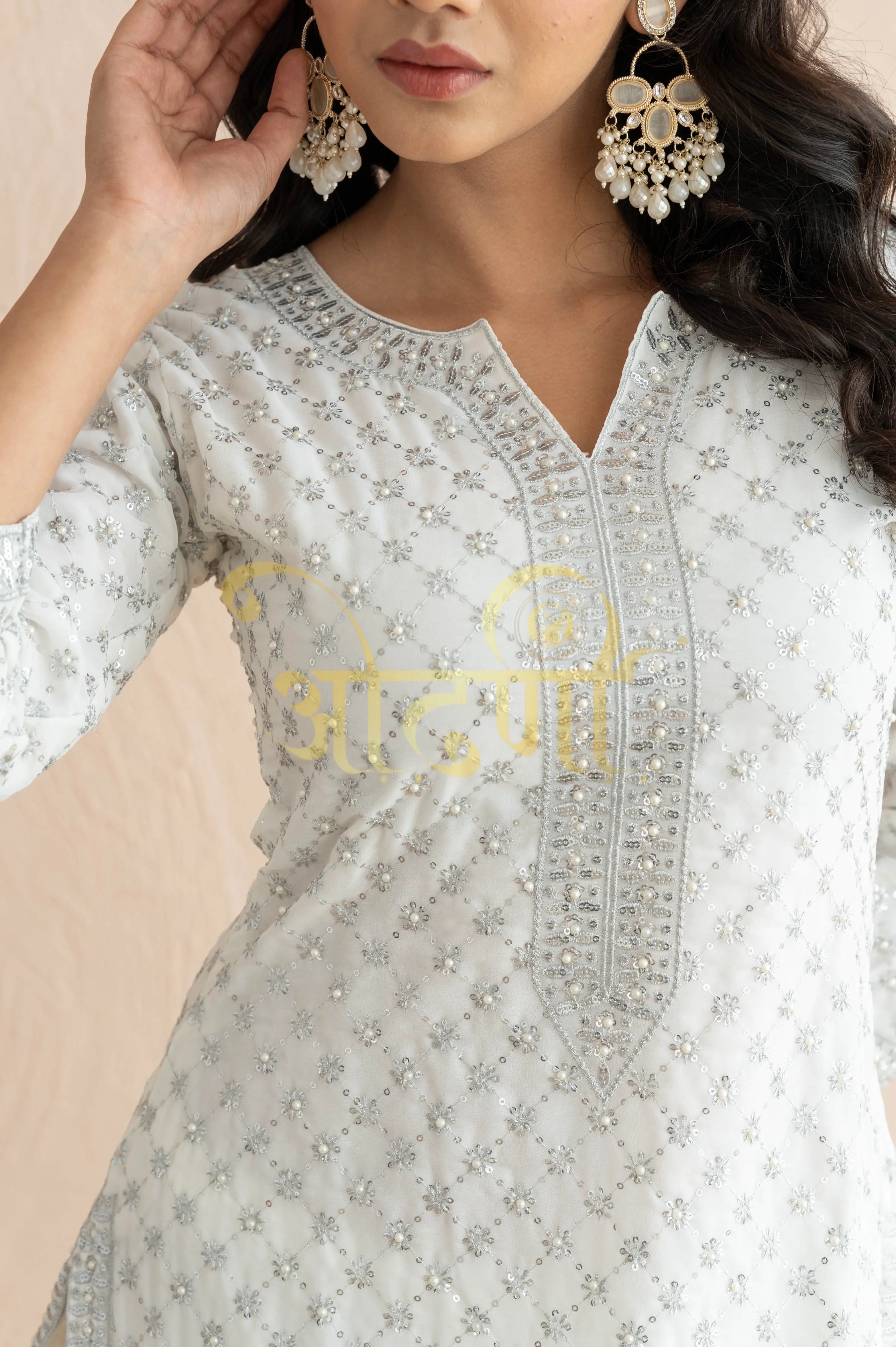 Chikankari 3-Piece Suit SUIT ON GEORGETTE FABRIC