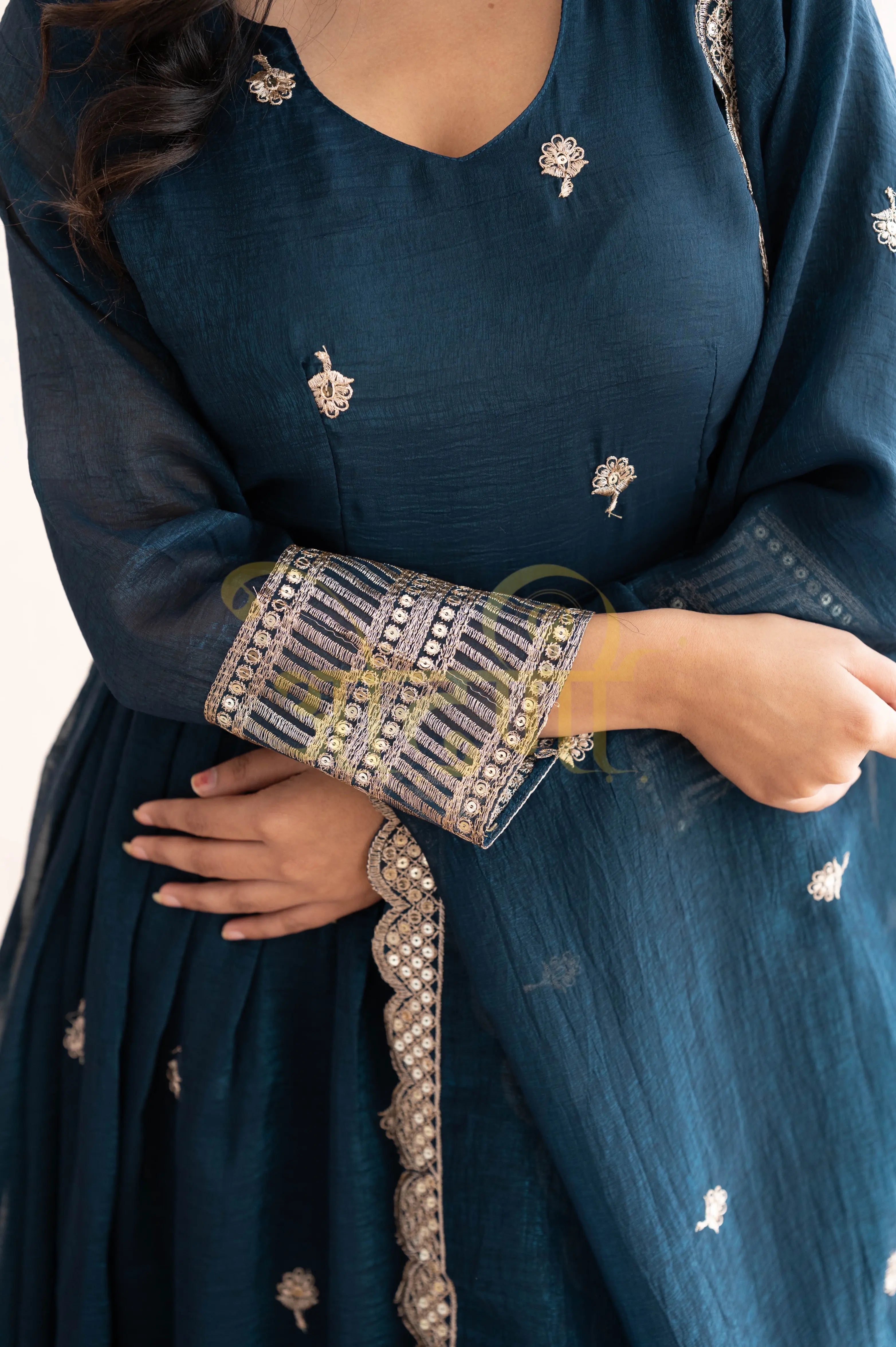 GEORGETTE FABRIC ANARKALI 3-PIECE SUIT WITH DUPATTA