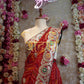 Rajasthani chunri print  Geogrette fabric saree with gota patti work contrast blouse ##SR0158