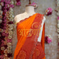Rajasthani peela georgette saree with siroski border & butta work ##SR0143