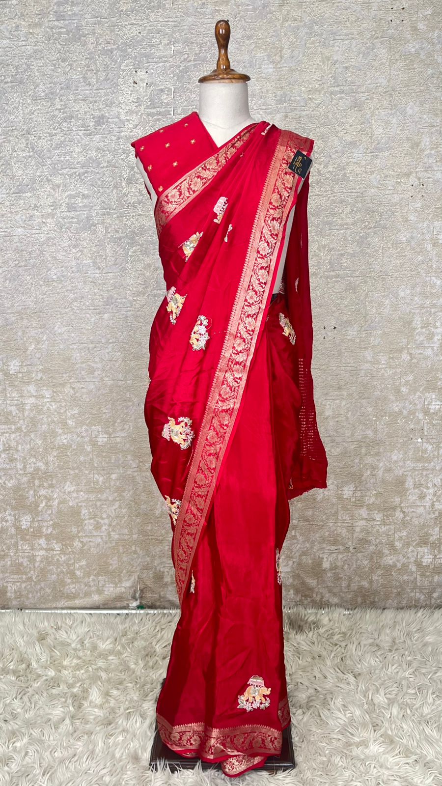 Premium Banarasi Silk Saree with Elegant Zari Border