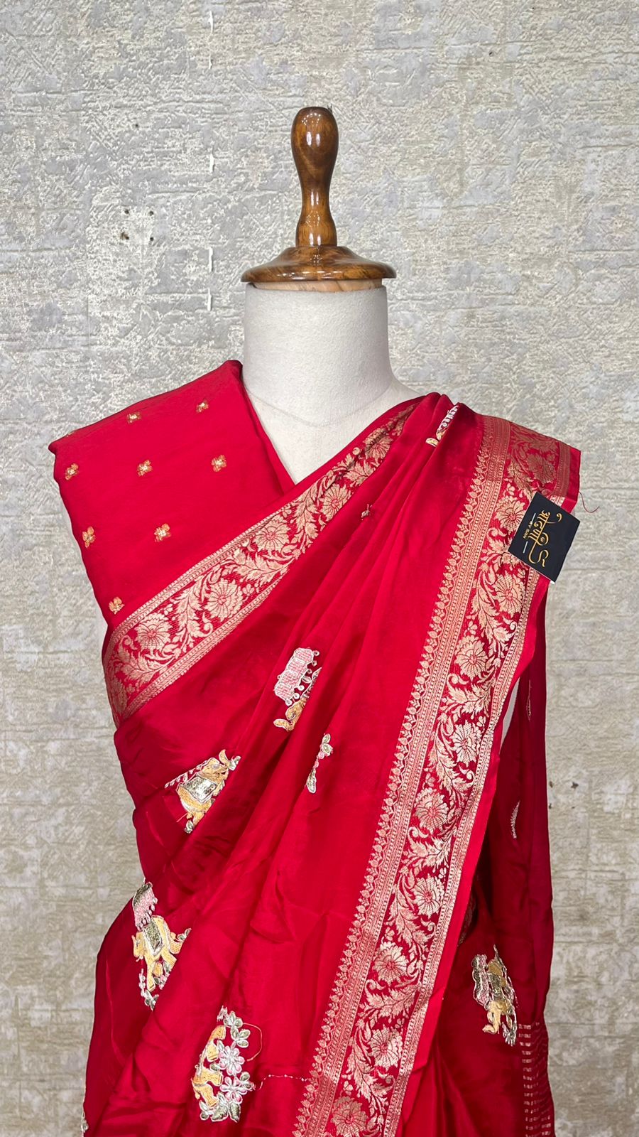 Premium Banarasi Silk Saree with Elegant Zari Border