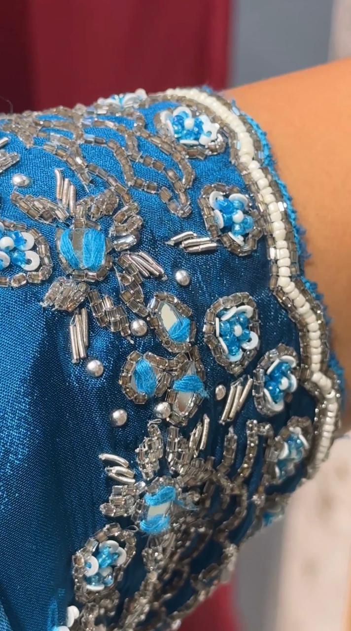 3 Piece Handwork Suit With Banarasi Dupatta