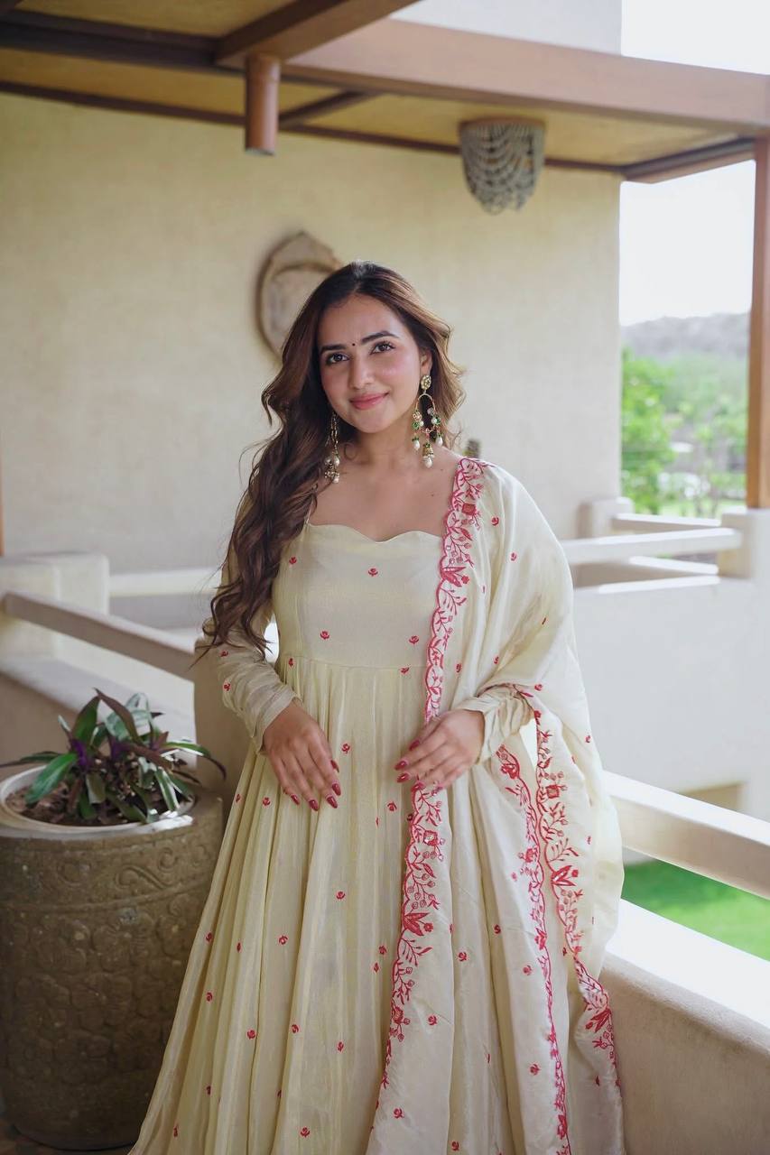 Ready-to-Wear Diamond Silk Anarkali Palazzo Suit Set for Women