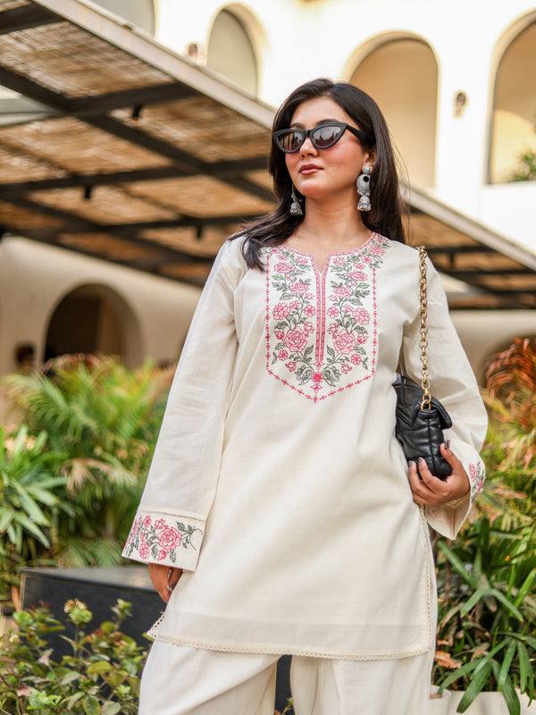 Designer Rakhi Special Khadi Cotton Co-ord Set | Ready to Wear