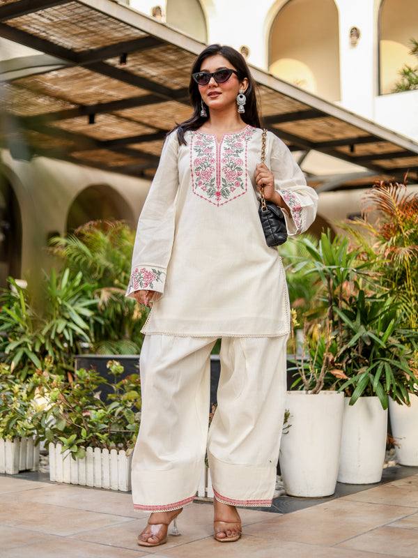 Designer Rakhi Special Khadi Cotton Co-ord Set | Ready to Wear