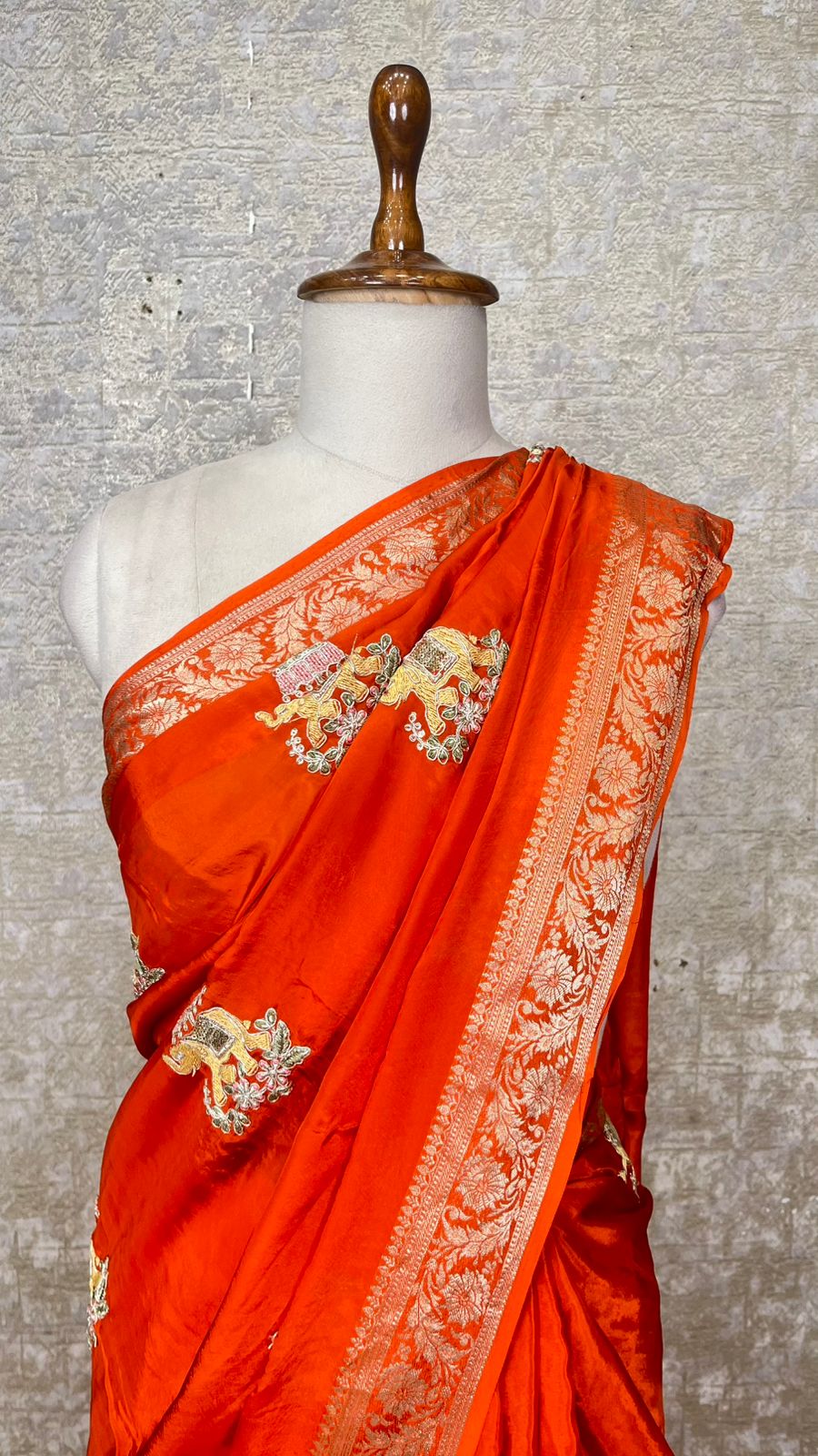 Premium Banarasi Silk Saree with Elegant Zari Border