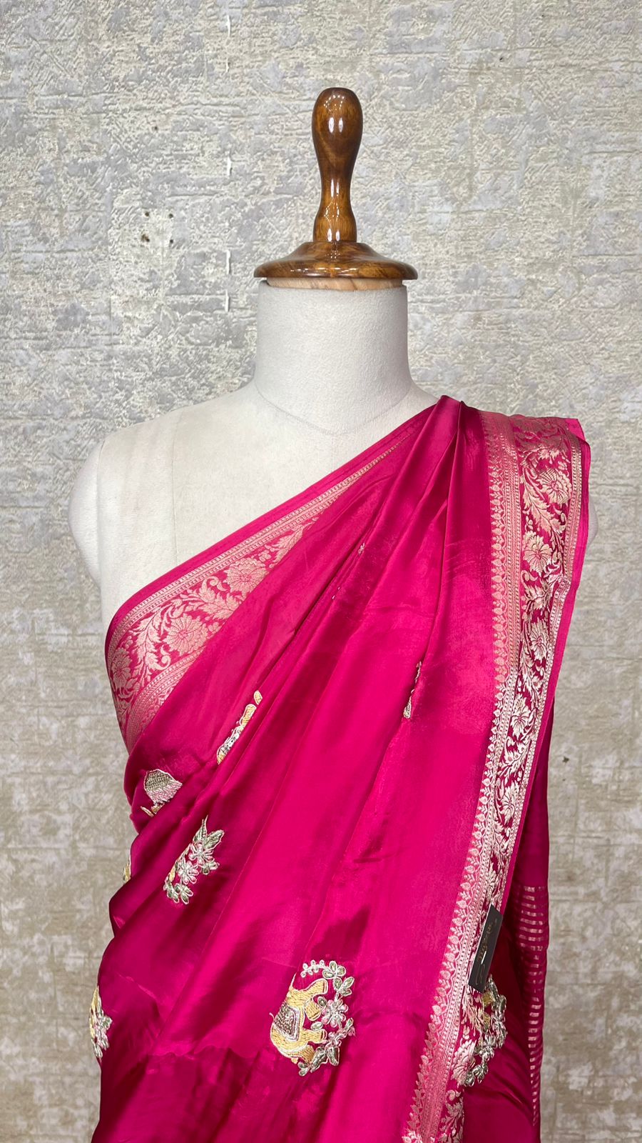 Premium Banarasi Silk Saree with Elegant Zari Border