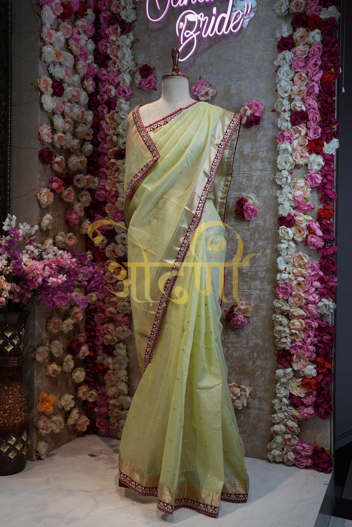 GOTTA PATTI WROK SAREE WITH ZARI WEAVING ##SR030