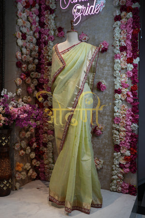 GOTTA PATTI WROK SAREE WITH ZARI WEAVING ##SR030