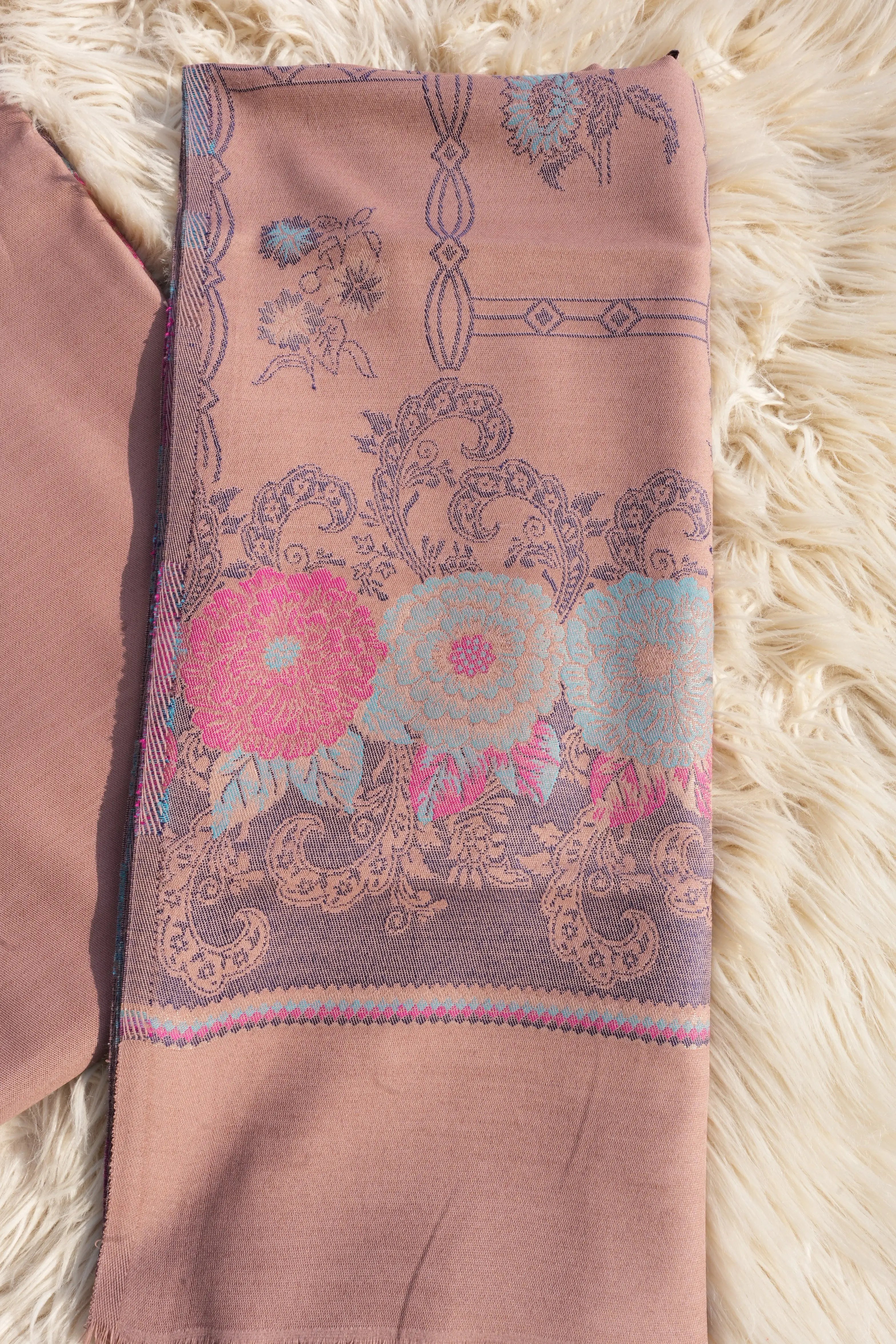 3-PIECE SUIT FABRIC WITH THRED WORK ON WOOLEN FABRIC WITH DUPATTA