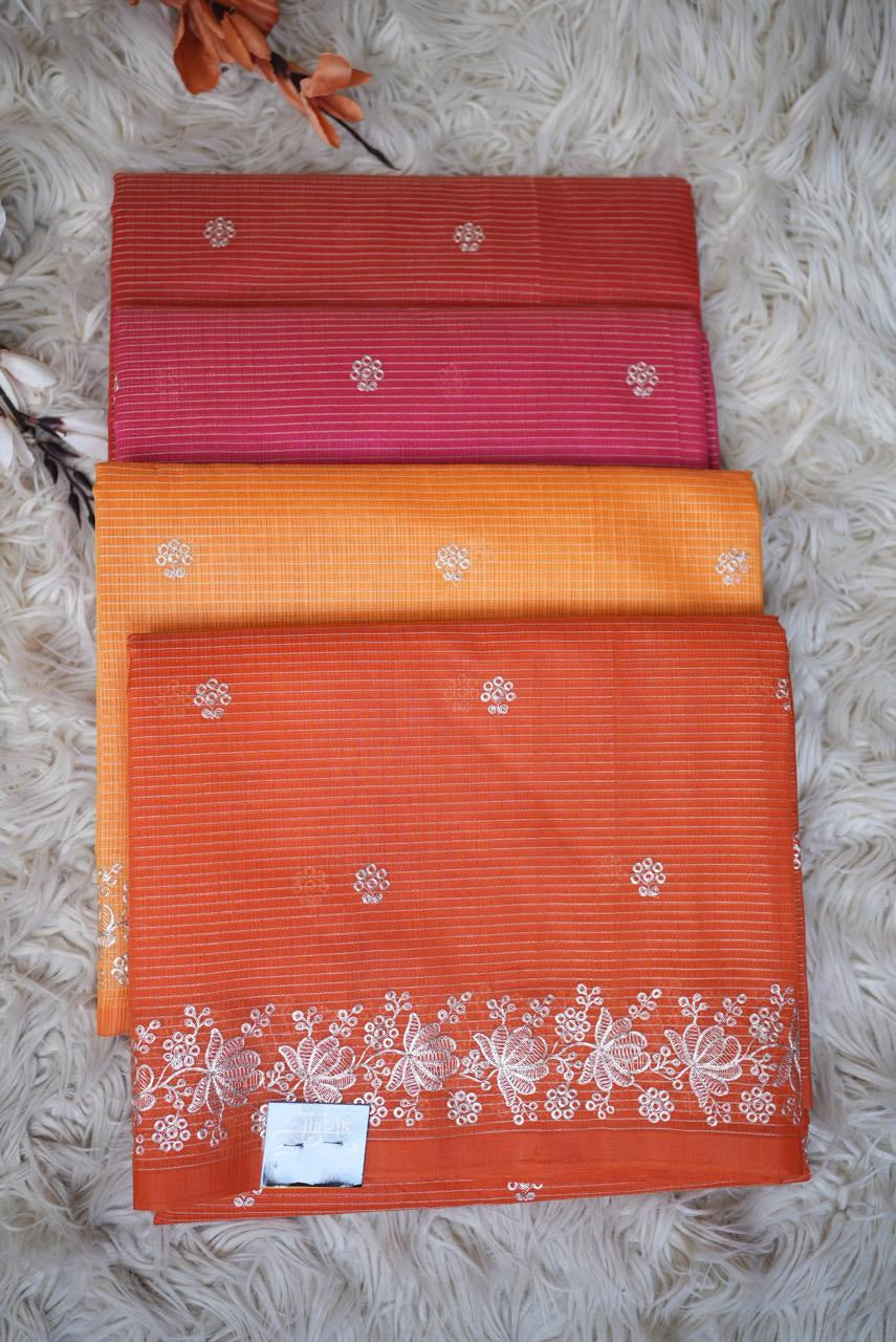 Pure Cotton Doriya Saree with Traditional Pitn Work