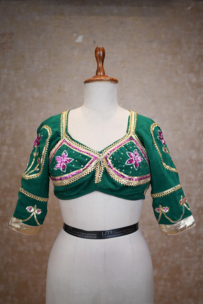 Rajasthani Traditional Angi Blouse with Gota Patti Work