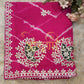LEHRIYA AND MOTHADA DESIGN SAREE GOTA PATTI WORK WITH HEAVY BUTA AND PATCH  (WITH BLOUSE) ##SR0181
