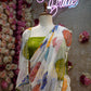 HANDWORK BANDHANI DESIGN SAREE WITH CONTRAST ZARI WEAVING BLOUSE    ##SR0174