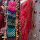 RAJPUTI SAREE WITH AARI-TARI WORK IN LEHARIYA & CHUNRI PATTERN  ##SR0168