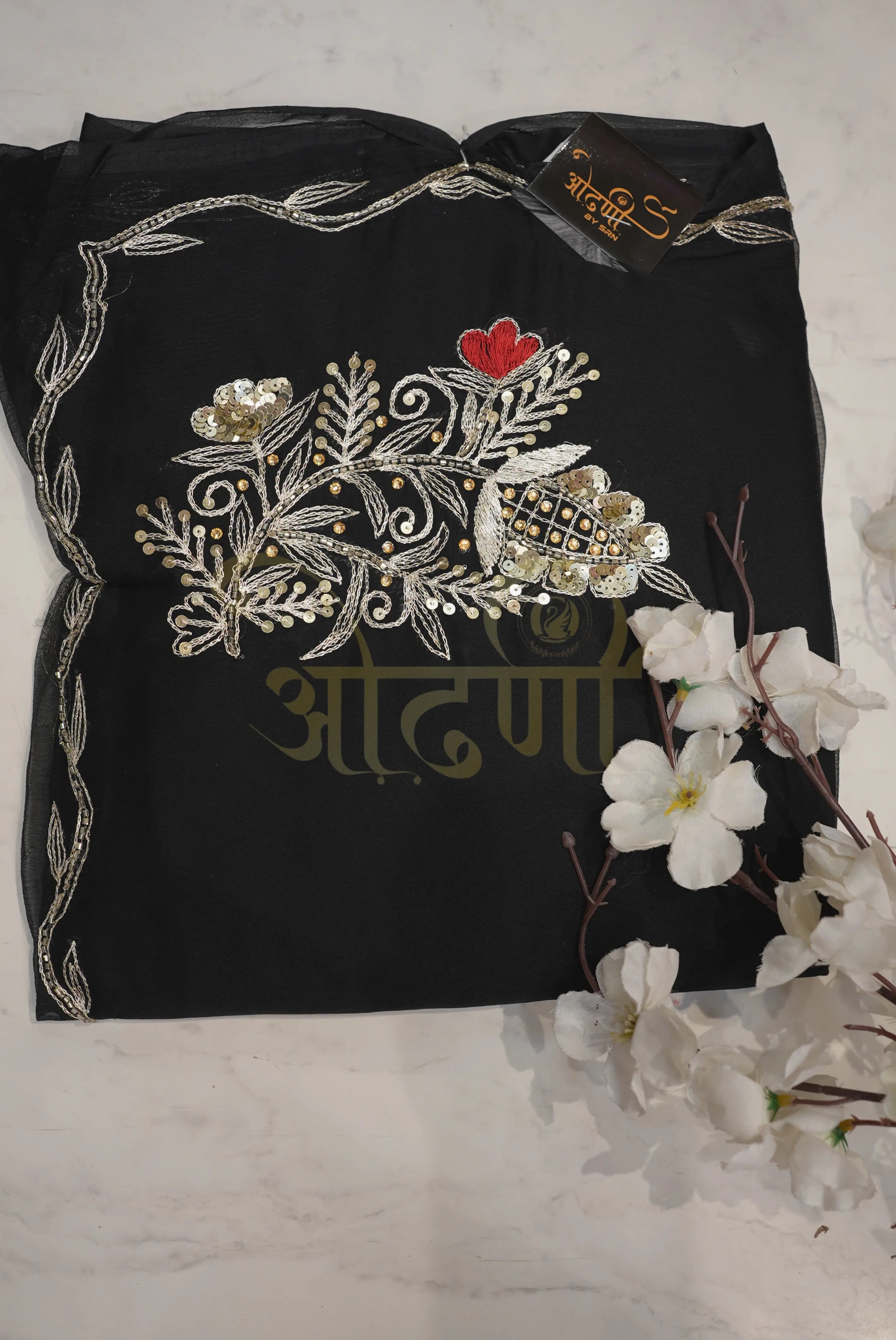 Summer Special Vintage Work Chiffon Saree