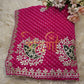 LEHRIYA AND MOTHADA DESIGN SAREE GOTA PATTI WORK WITH HEAVY BUTA AND PATCH  (WITH BLOUSE) ##SR0181