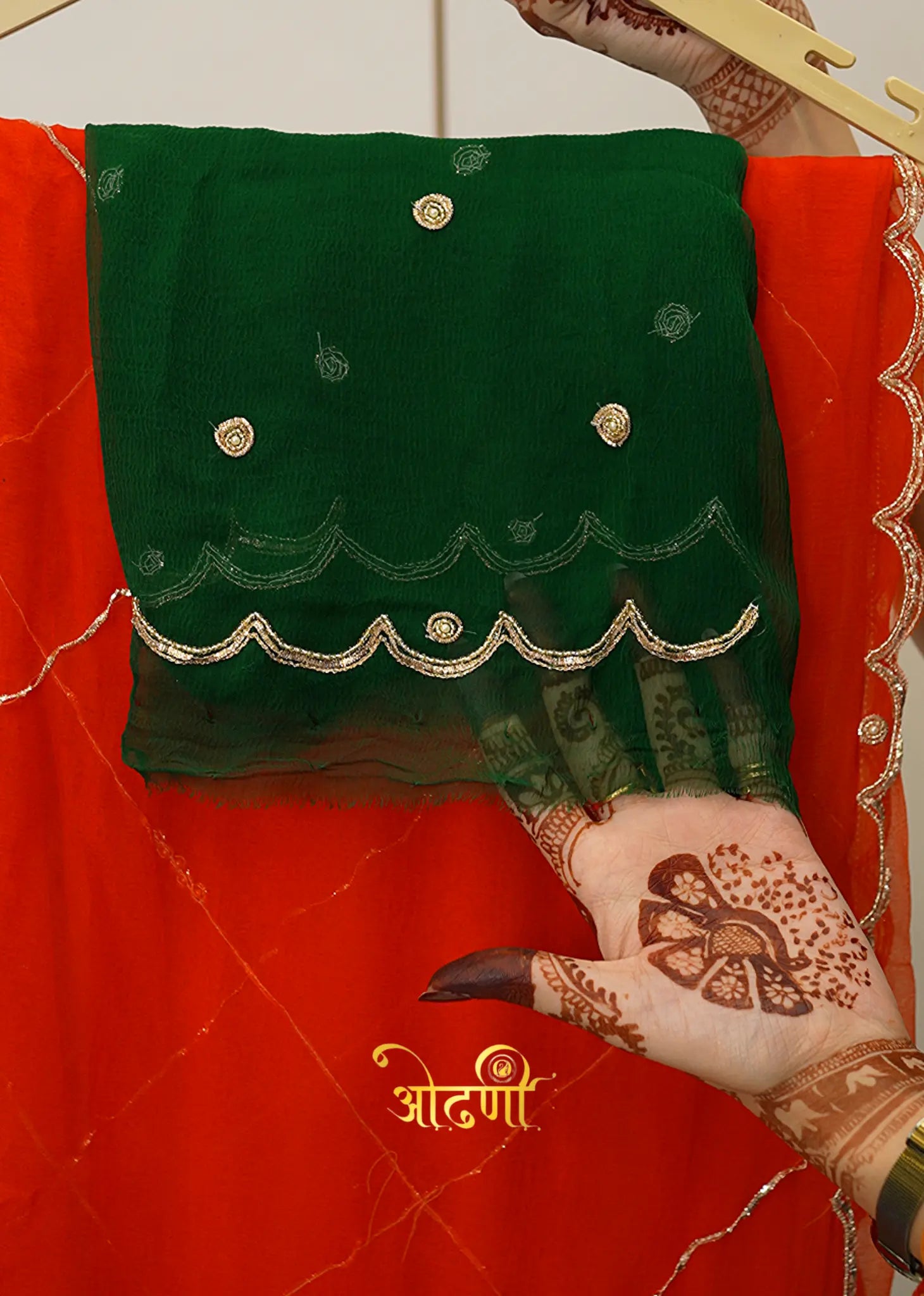 Pure Chiffon Saree with Handwork (With Blouse)