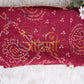 SUMMER SPECIAL BANDHANI SAREE WITH FOIL BORDER (WITHOUT BLOUSE) ##SR0175