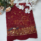 Moss Georgette Fabric with Aari Tari Work – 5.5 Meter Cut (Without Blouse) ##SR003