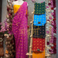BUNDI BANDHEJ SAREE ON CHAMUNDA CHIFFON FABRIC WITH CUTDANA WORK   ##SR167