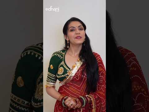 Traditional Bandhani Saree With Lapa Lace With Rajsthani Angi Blouse
